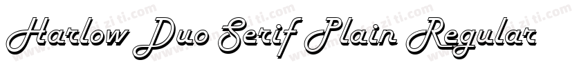 Harlow Duo Serif Plain Regular字体转换